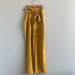 New Do + Be Mustard Paper Bag Pants